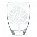 12" Tree of Life Crystal Etched Vase